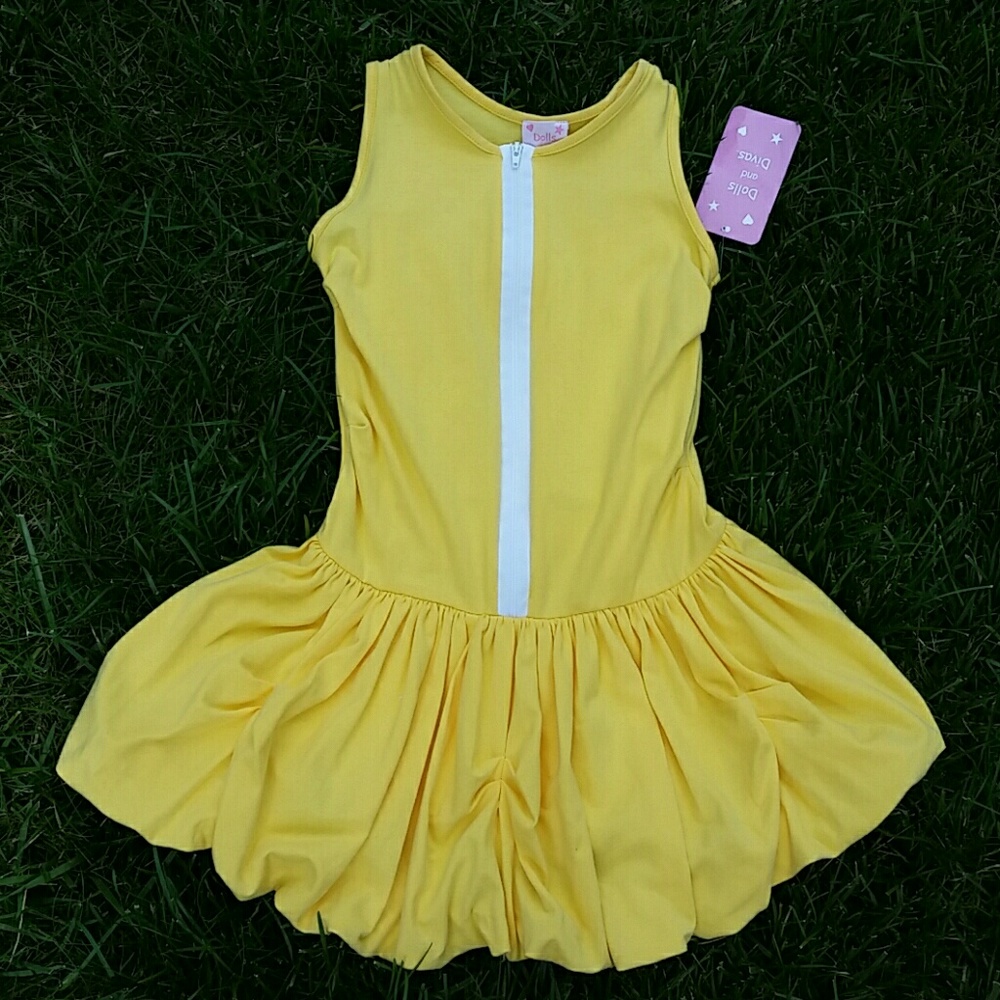 Dolls & Divas NWT Yellow Bubble Hem Dress 6X